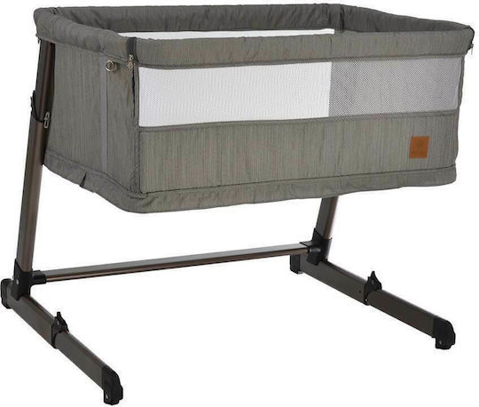Bebe Stars Wiege-Park Side To Side Plus mit Matratze, Seitlicher Öffnung und Rädern Beige