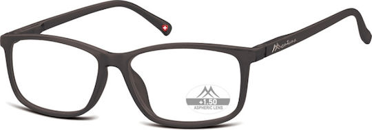 Montana Eyewear MR62 Reading Glasses +3.00 in Black color MR62H