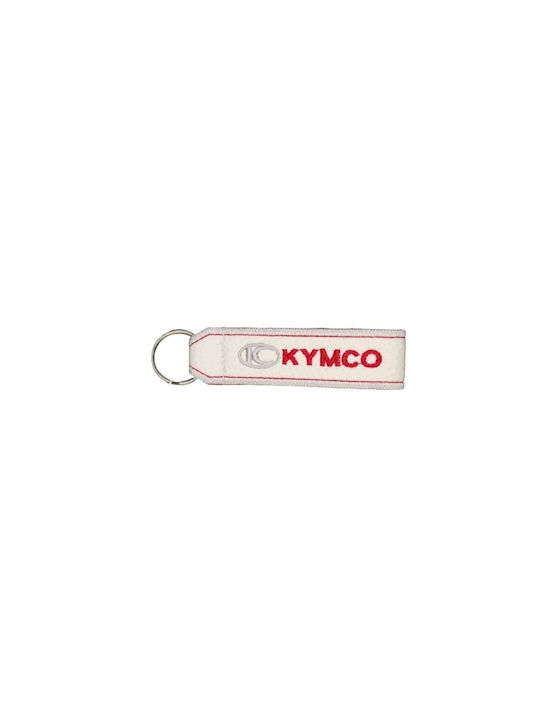 Μπρελόκ τεχνόδερμα λευκό KYMCO 4768-k