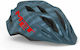 MET Crackerjack Kids' Helmet for City Bike Blue with LED Light