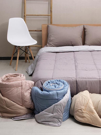 Sunshine Duvet Queen 220x240cm Micro Lila
