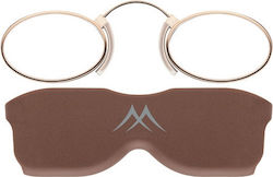 Montana Eyewear NR2 Reading Glasses +3.50 Pocket in Gold color
