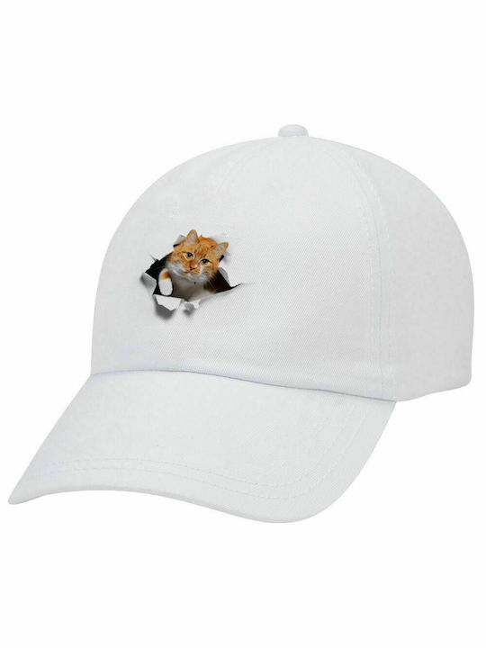 Erwachsenen Baseballkappe Weiß 5-Panel (POLYESTER, ERWACHSENE, UNISEX, EINHEITSGRÖßE)