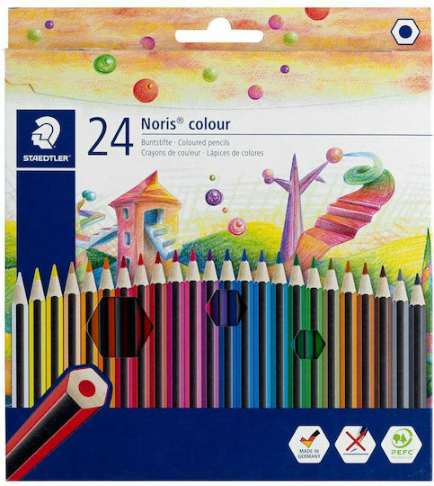 Staedtler Noris Colour C24 Ξυλομπογιές Σετ 24 χρώματα