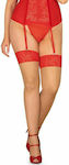 Obsessive Blossmina Stockings Red