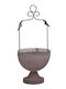 Inart Übertopf Metall Rosa 20x20x50εκ. Antike
