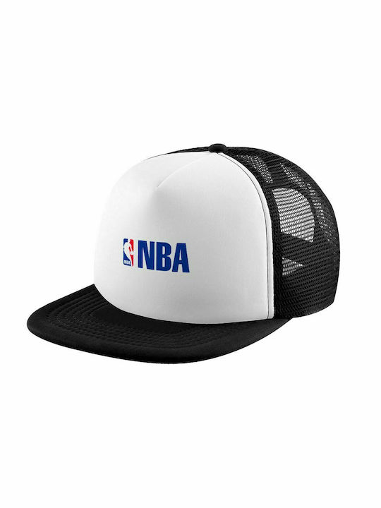 NBA, Erwachsenen Soft Trucker Hut mit Mesh Schwarz/Weiß (POLYESTER, ERWACHSENE, UNISEX, EINHEITSGRÖßE)