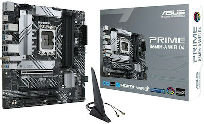 Asus Prime B660M-A WiFi D4 Motherboard Micro ATX με Intel 1700 Socket