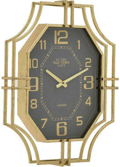 Inart Wanduhr Metallisch Gold/ Black 50x62cm