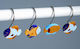 Fishes Inele Metalice de Cortină de Baie Multicolori 12buc