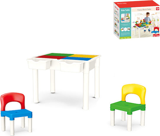 Комплект Детска Маса със Столове от Пластмаса Многоцветен Perfectoys