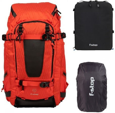 F-Stop Tilopa-50L Adventure And Travel + f-stop PRO ICU + f-stop Rain Cover Τσάντα Πλάτης Φωτογραφικής Μηχανής Κόκκινη