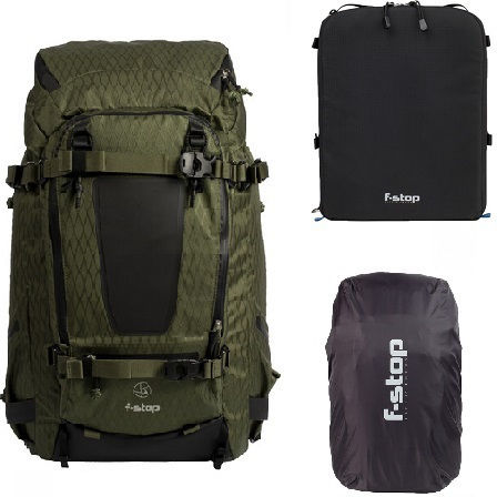 F-Stop Tilopa-50L Adventure And Travel + f-stop PRO ICU + f-stop Rain Cover Τσάντα Πλάτης Φωτογραφικής Μηχανής Πράσινη