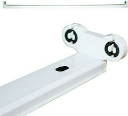 Aca Single-Ended Lighting Batten T8 with 2 Slots for LED Bulbs 90cm