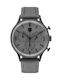 DuFa Van Der Rohe Watch Chronograph Battery with Gray Leather Strap