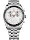 Jowissa Lux Herrenuhr 40mm Chronograph Batterie mit Silber Metallarmband
