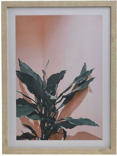 Inart Φυτό Πίνακας Ξύλινος 30x40cm