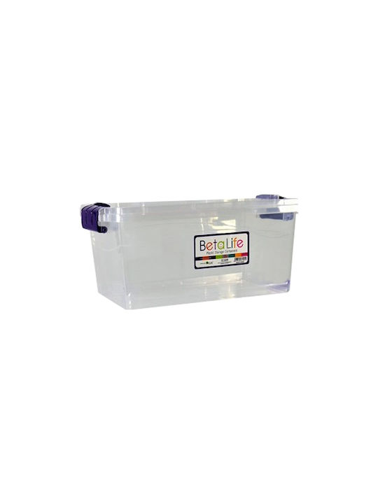 Sidirela Πλαστικό Κουτί Αποθήκευσης με Καπάκι Διάφανο 1.2lt