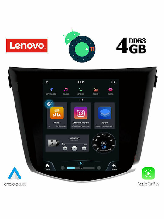 Lenovo Sistem Audio Auto pentru Nissan Qashqai / X-Trail 2014+ cu Clima (Bluetooth/USB/AUX/WiFi/GPS/Apple-Carplay/Partitură) cu Ecran Tactil 9.7" DIQ_SSX_9968