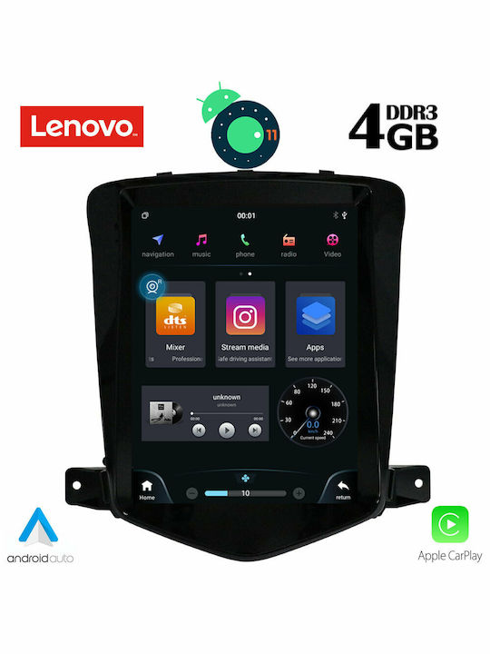 Lenovo Car-Audiosystem für Chevrolet Cruze 2008-2012 mit Klima (Bluetooth/USB/AUX/WiFi/GPS/Apple-Carplay) mit Touchscreen 9.7" DIQ_SSX_9925
