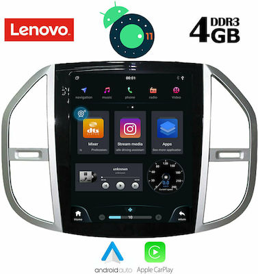 Lenovo SSX 9960_GPS Tesla Ηχοσύστημα Αυτοκινήτου για Mercedes Benz Vito 2015+ (Bluetooth/USB/WiFi/GPS) με Οθόνη Αφής 9.7"