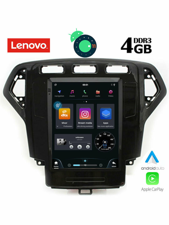 Lenovo SSX 9957_GPS Tesla Style Ηχοσύστημα Αυτοκινήτου για Ford Mondeo 2007-2010 (Bluetooth/USB/WiFi/GPS) με Οθόνη Αφής 9.7"