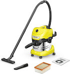 Karcher WD 4 S V-20/5/22 Σκούπα Υγρών / Στερεών 1000W με Κάδο 20lt