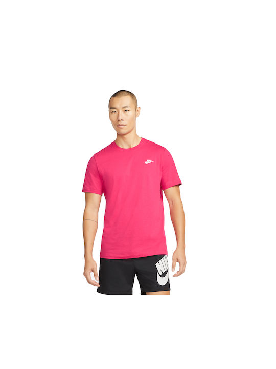 Nike Sportswear Club Ανδρικό T-shirt Φούξια Μον...