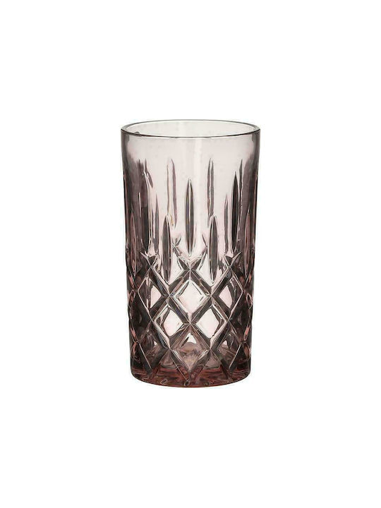 Inart Gläser-Set Wasser aus Glas in Lila Farbe 310ml 6Stück