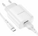 Borofone Charger with USB-A Port and Cable USB-C Whites (BN1)
