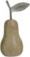 Inart Decorative Pear made of Wooden Beige 10x9x18cm 1pcs