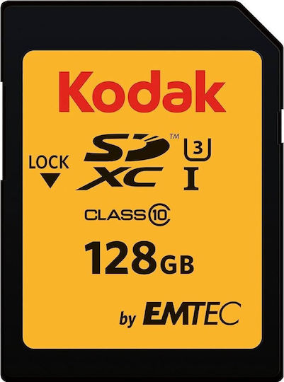 Kodak Premium Performance SDXC 128GB U3 V30 A1 UHS-I με αντάπτορα