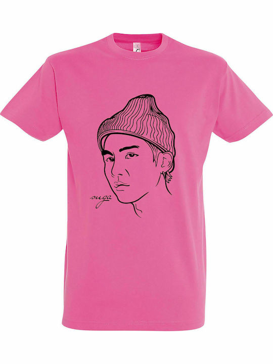 T-shirt Unisex " BTS Suga Kpop " Pink