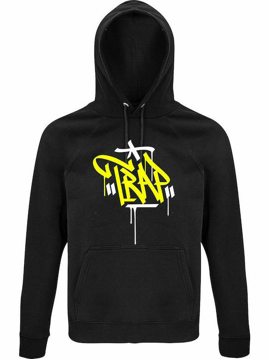 Hoodie Unisex, Organic " Trap Music ", Black