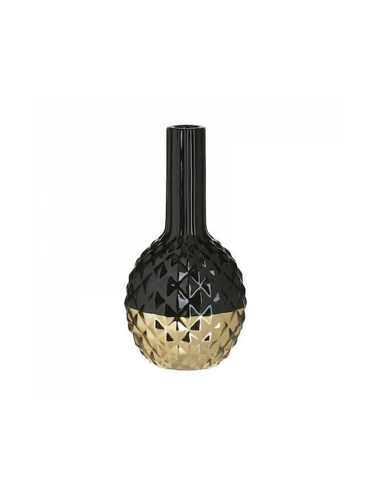 Inart Decorative Vase Black 12x12x23cm