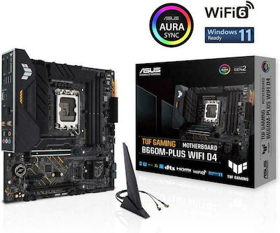 Asus TUF Gaming B660M-PLUS WiFi D4 Placă de bază Micro ATX cu Intel 1700 Socket