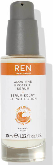 Ren Clean Skincare Glow Protect Anti-Aging Serum Gesicht mit Vitamin C & Vitamin E 30ml