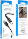 Borofone BX54 Geflochtenes USB Typ-C Kabel USB 2.0 männlich - USB-A Schwarz 1m
