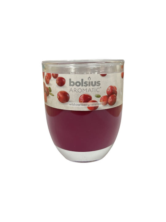 Scented Candle in Glass Jar 80/70mm Bolsius - Wild cranberry