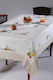 Silk Fashion 3436 Linen Tablecloth with Embroidery Beige 140x180cm