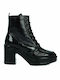 PF16 PANTOFI CIZME CIZME PANTOFI DIN PIELE DE PATENT NEGRU