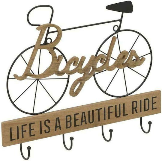 Click Bicycles Ξύλινη Φυσικό/Μαύρη 4 Θέσεων 38x5x34cm Click Bicycles Ξύλινη Φυσικό/Μαύρη 4 Θέσεων 38x5x34cm