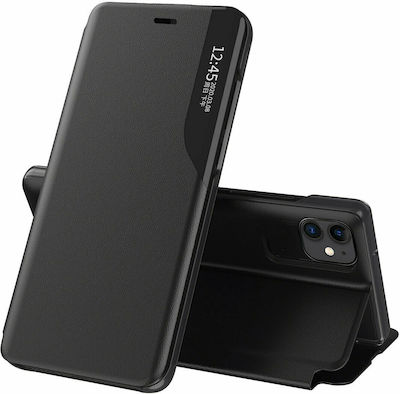 Hurtel Eco Leather View Carte Piele artificială / Plastic Negru (iPhone 13 mini)