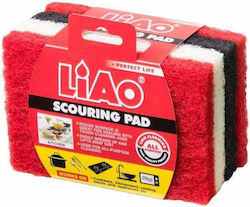 Liao Kitchen Sponge Multicolour Scouring Pad 4pcs Liao Kitchen Sponge Multicolour Scouring Pad 4pcs