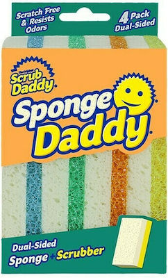 Scrub Daddy Kitchen Sponge for Dishes Multicolour Sponge Daddy 4pcs