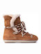Snow Boots with Laces & Fur Side High Shearling Whisky/Off White