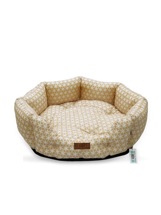 V.I.Pets Royal Cotton Stars Sofa Hundebett Gelber 70x70cm.