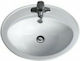 Inter Ceramic ICC 5547 Deasupra Blatului Chiuvetă Porțelan 55x47x22cm Alb