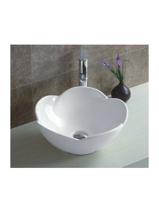 Inter Ceramic ICB 867 Επικαθήμενος Νιπτήρας Πορσελάνης 39x39x16.5cm Λευκός