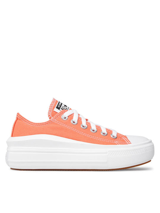 Converse Chuck Taylor All Star Move Canvas Flatforms Sneakers Πορτοκαλί